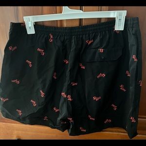 Dumbgood Friday the 13th black and red shorts